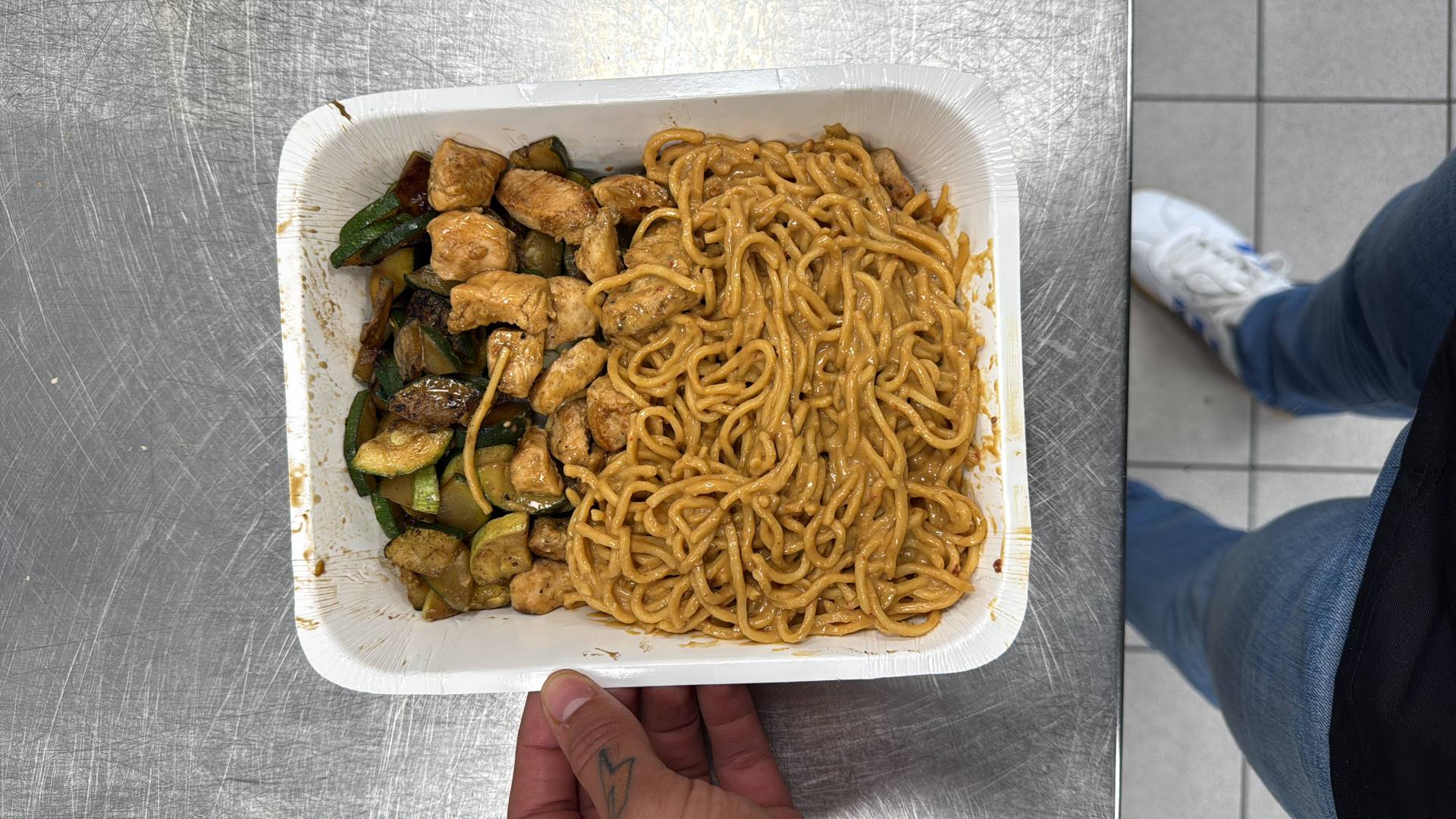 Chicken Peanut Udon Noodles